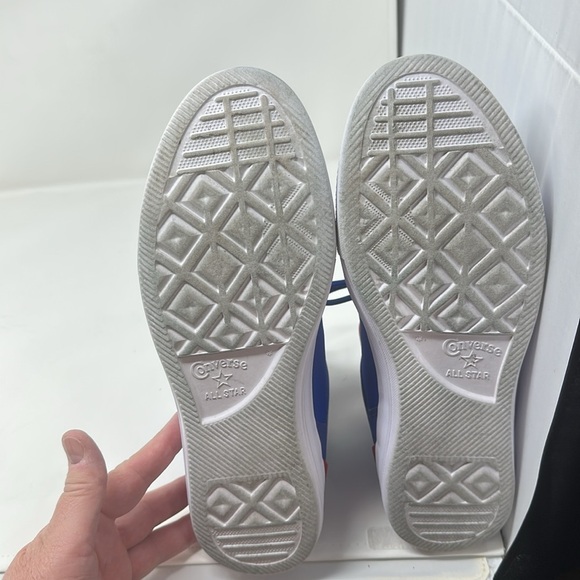 Chuck Taylor All Star Ultra Mid Blue Enamel Red Converse Sneakers Size 9 - Picture 6 of 7